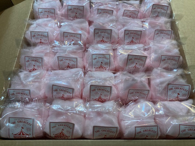 Bulk Prepackaged Cotton Candy, 125 Heat Sealed Packages, Two Flavors, Custom Labels, $299.95, Choose Any 2 Flavors, Order Today Ship Tomorrow